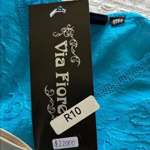 R10, Via Fiore Turquoise Color, Short Sleeve Shirt